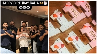 Alia Bhatt and Ranbir Kapoor hosted a party at home to celebrate Raha's first birthday. Alia Bhatt and Ranbir Kapoor hosted a party at home to celebrate Raha's first birthday.