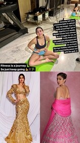Sara Ali Khan before and after her recent weight loss.