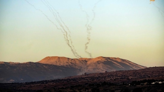 Israel-Hamas War: Rockets fired from southern Lebanon are intercepted near Kiryat Shmona in northern Israel. (AFP)
