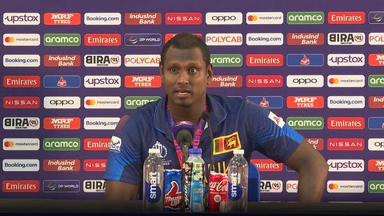 Angelo Mathews during a press conference