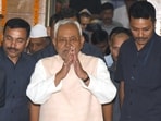 Bihar Chief Minister Nitish Kumar leaves after attending the Winter Session of the State Assembly, in Patna on Tuesday. Bihar Chief Minister Nitish Kumar leaves after attending the Winter Session of the State Assembly, in Patna on Tuesday.