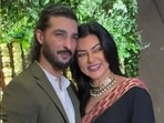 Sushmita Sen and Rohman Shawl at Diwali party in Mumbai.  (Viral Bhayani)