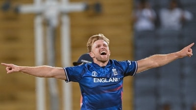 The Dutch innings started poorly. Woakes removed opener Max O'Dowd for 5 and David Willey had Colin Ackermann caught behind for a two-ball duck. (ECB) The Dutch innings started poorly. Woakes removed opener Max O'Dowd for 5 and David Willey had Colin Ackermann caught behind for a two-ball duck. (ECB)