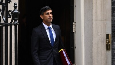 Britain's prime minister Rishi Sunak leaves from 10 Downing Street in central London. (AFP) Britain's prime minister Rishi Sunak leaves from 10 Downing Street in central London. (AFP)