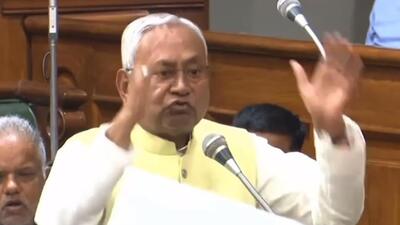 Bihar CM Nitish Kumar in the Assembly on Wednesday. (Santosh Kumar/HT) Bihar CM Nitish Kumar in the Assembly on Wednesday. (Santosh Kumar/HT)