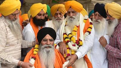 Harjinder Singh Dhami was re-elected president of the Shiromani Gurdwara Parbandhak Committee (SGPC) for the third consecutive term during the annual General House session for the election of the SGPC office-bearers. (Sameer Sehgal/HT) Harjinder Singh Dhami was re-elected president of the Shiromani Gurdwara Parbandhak Committee (SGPC) for the third consecutive term during the annual General House session for the election of the SGPC office-bearers. (Sameer Sehgal/HT)
