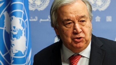 Israel-Hamas War: United Nations Secretary-General Antonio Guterres speaks. (Reuters)