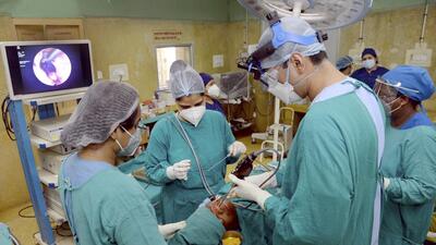 In-charge of the task force and ENT (ear, nose and throat) specialist Dr Vaibhav Saini said on Wednesday that from January to September, the average per month admission of black fungus cases at AIIMS was five but in the last 40 days it jumped at an alarming level. (PTI File Photo) In-charge of the task force and ENT (ear, nose and throat) specialist Dr Vaibhav Saini said on Wednesday that from January to September, the average per month admission of black fungus cases at AIIMS was five but in the last 40 days it jumped at an alarming level. (PTI File Photo)