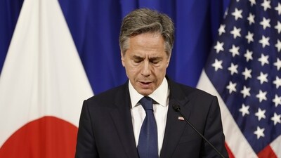 Russia-Ukraine War: US secretary of state Antony Blinken holds a press conference. (AP) Russia-Ukraine War: US secretary of state Antony Blinken holds a press conference. (AP)