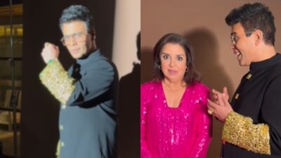 Farah Khan shared a fun video featuring Karan Johar. Farah Khan shared a fun video featuring Karan Johar.