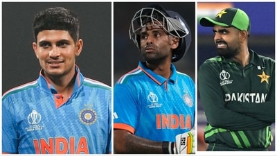 Shubman Gill reacted after ending Babar Azam's dominance in the ICC rankings. Suryakumar also shared a message for Gill (AP-AFP-PTI) Shubman Gill reacted after ending Babar Azam's dominance in the ICC rankings. Suryakumar also shared a message for Gill (AP-AFP-PTI)