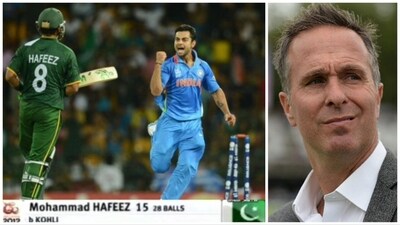 Vaughan gave Kohli a special mention to troll Hafeez (Getty Images-X @Michael Vaughan) Vaughan gave Kohli a special mention to troll Hafeez (Getty Images-X @Michael Vaughan)
