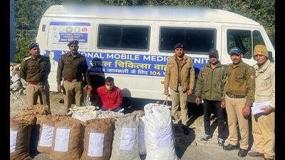 Police said the approximate market value of the Ganja recovered would be around  ₹ 33 lakh.