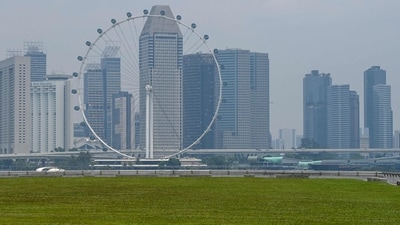 The city skyline is seen in Singapore. (AFP) The city skyline is seen in Singapore. (AFP)