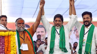 TPCC general secretary K Manavatha Roy, a strong student leader from Osmania University, who also aspired for the ticket from the same Sattupalli constituency, resigned from his party post on Wednesday. He threatened to file the nomination as a rebel candidate. (Congress twitter) TPCC general secretary K Manavatha Roy, a strong student leader from Osmania University, who also aspired for the ticket from the same Sattupalli constituency, resigned from his party post on Wednesday. He threatened to file the nomination as a rebel candidate. (Congress twitter)