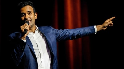 Republican presidential candidate Vivek Ramaswamy speaks to college students during a campaign rally in the Hogg Memorial Auditorium at the University of Texas at Austin. (Getty Images via AFP) Republican presidential candidate Vivek Ramaswamy speaks to college students during a campaign rally in the Hogg Memorial Auditorium at the University of Texas at Austin. (Getty Images via AFP)
