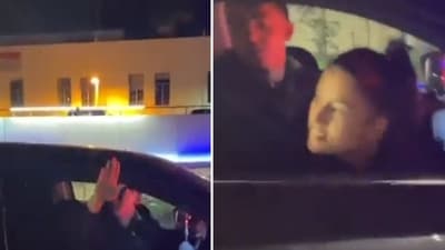 A former US National Women’s Soccer League player has been caught on camera saying “Heil Hitler” and flashing a Nazi salute at pro-Israel demonstrators in Los Angeles (@StopAntisemites/X) A former US National Women’s Soccer League player has been caught on camera saying “Heil Hitler” and flashing a Nazi salute at pro-Israel demonstrators in Los Angeles (@StopAntisemites/X)