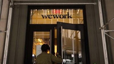 A WeWork co-working office space in New York, US, on Tuesday, Nov. 7, 2023. WeWork Inc. filed for bankruptcy, capping a tumultuous period that saw the once high-flying startup navigate a failed initial public offering, Covid-19 lockdowns, a blank-check merger and slow return-to-office trends. (Bloomberg) A WeWork co-working office space in New York, US, on Tuesday, Nov. 7, 2023. WeWork Inc. filed for bankruptcy, capping a tumultuous period that saw the once high-flying startup navigate a failed initial public offering, Covid-19 lockdowns, a blank-check merger and slow return-to-office trends. (Bloomberg)
