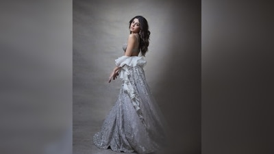 Alaya F arrived at the Diwali party, radiating glamour in an ivory lehenga set adorned with contemporary design elements.&nbsp; (Instagram/@alayaf)