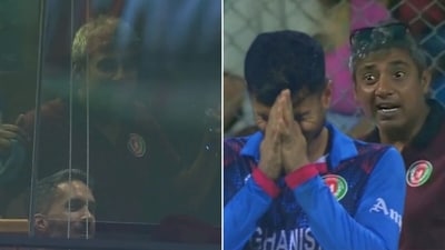 Ajay Jadeja's body language changed pretty quickly (Screengrab) Ajay Jadeja's body language changed pretty quickly (Screengrab)