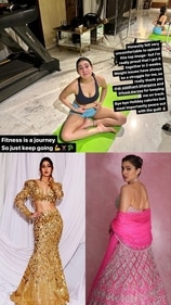Sara Ali Khan before and after her recent fitness regime.