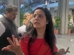 Trinamool Congress (TMC) MP Mahua Moitra stage a walkout with Opposition MPs from the Parliamentary Ethics Committee meeting,