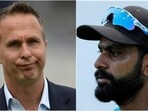 Michael Vaughan (L) and Mohammad Hafeez Michael Vaughan (L) and Mohammad Hafeez
