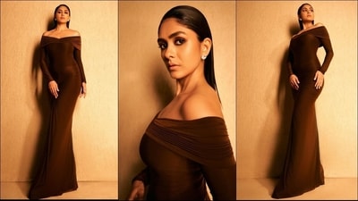 Mrunal Thakur is a total stunner who can pull off any look to perfection, be it a casual dress or a chic pantsuit. The stunning actress recently attended the screening of the movie 'Pippa' and turned heads with her glamorous look. Mrunal is pretty active on social media and her Insta-diaries featuring glamorous looks are nothing short of a treasure trove of fashion inspiration, her latest look in a brown mexi dress is no exception and is sure to steal your heart. (Instagram/@mrunalthakur) Mrunal Thakur is a total stunner who can pull off any look to perfection, be it a casual dress or a chic pantsuit. The stunning actress recently attended the screening of the movie 'Pippa' and turned heads with her glamorous look. Mrunal is pretty active on social media and her Insta-diaries featuring glamorous looks are nothing short of a treasure trove of fashion inspiration, her latest look in a brown mexi dress is no exception and is sure to steal your heart. (Instagram/@mrunalthakur)