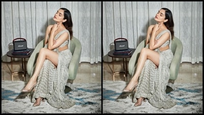 On Thursday, Manushi gave her fans a sweet surprise as the actress took to Instagram and uploaded a series of glam pictures accompanied by the caption "Sarees, sequence and slits". (Instagram/@manushi_chhillar) On Thursday, Manushi gave her fans a sweet surprise as the actress took to Instagram and uploaded a series of glam pictures accompanied by the caption "Sarees, sequence and slits". (Instagram/@manushi_chhillar)