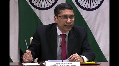 Ministry of external affairs (MEA) spokesperson Arindam Bagchi said the Indian government is engaged with the authorities in Qatar to find a resolution to the issue (ANI FILE) Ministry of external affairs (MEA) spokesperson Arindam Bagchi said the Indian government is engaged with the authorities in Qatar to find a resolution to the issue (ANI FILE)