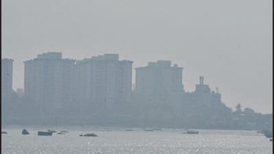 Mumbai, India - Nov. 9, 2023: Haze seen over city skyline at Cuffe Parade, in Mumbai, India, on Thursday, November 9, 2023. (Photo by Anshuman Poyrekar/ Hindustan Times) (Hindustan Times) Mumbai, India - Nov. 9, 2023: Haze seen over city skyline at Cuffe Parade, in Mumbai, India, on Thursday, November 9, 2023. (Photo by Anshuman Poyrekar/ Hindustan Times) (Hindustan Times)