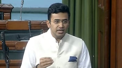 BJP MP Tejasvi Surya. BJP MP Tejasvi Surya.