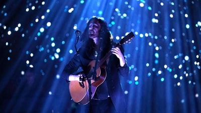 NASHVILLE, TENNESSEE - OCTOBER 05: Hozier performs at Ascend Amphitheater on October 05, 2023 in Nashville, Tennessee.   Jason Kempin/Getty Images/AFP (Photo by Jason Kempin / GETTY IMAGES NORTH AMERICA / Getty Images via AFP) (Getty Images via AFP)