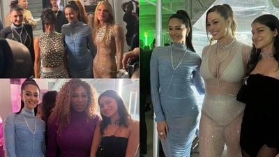 Ananya Panday with Kim Kardashian and others in NYC. Ananya Panday with Kim Kardashian and others in NYC.