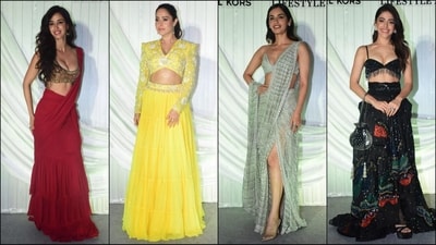 Mouni Roy, Disha Patani, Alaya F and others stun at Diwali party. Who wore what (HT photo/VarinderChawla) Mouni Roy, Disha Patani, Alaya F and others stun at Diwali party. Who wore what (HT photo/VarinderChawla)