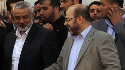 Top Hamas leaders Ismail Haniyeh (L). Moussa Abu Marzuk (R) (AFP) Top Hamas leaders Ismail Haniyeh (L). Moussa Abu Marzuk (R) (AFP)