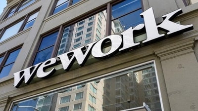 A WeWork logo is seen outside its offices in San Francisco, California, U.S. (REUTERS)