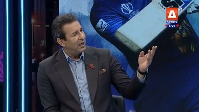 Wasim Akram delivering an impromptu rap. (YouTube/A Sports) Wasim Akram delivering an impromptu rap. (YouTube/A Sports)
