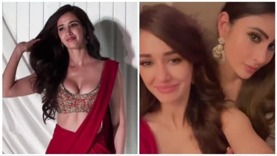 Disha Patani, Mouni Roy and many celebrities dazzled in ethnic looks at a Diwali party.