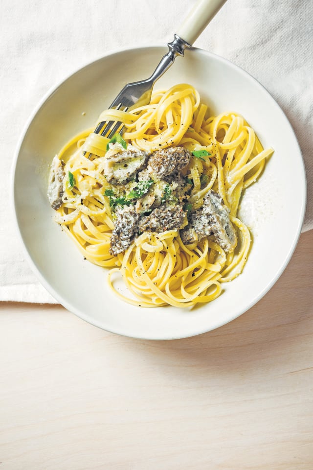 The French usually cook morels with cream and may use a small quantity as part of a sauce. (Adobe stock)