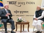 Prime Minister Narendra Modi (R) Brazilian President Luiz Inacio Lula Da Silva (L) Prime Minister Narendra Modi (R) Brazilian President Luiz Inacio Lula Da Silva (L)