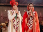 Jay Kotak and Aditi Arya on their wedding day. Jay Kotak and Aditi Arya on their wedding day.