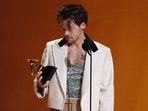 Harry Styles accepts the Album Of The Year award for "Harry's House" during the 65th Annual Grammy Awards in Los Angeles, California, U.S REUTERS/Mario Anzuoni