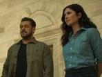 Salman Khan and Katrina Kaif in a still from Tiger 3 trailer. Salman Khan and Katrina Kaif in a still from Tiger 3 trailer.