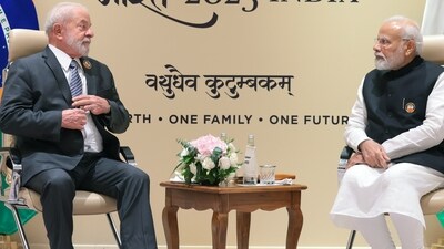 Prime Minister Narendra Modi (R) Brazilian President Luiz Inacio Lula Da Silva (L) (ANI) Prime Minister Narendra Modi (R) Brazilian President Luiz Inacio Lula Da Silva (L) (ANI)
