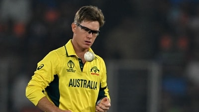 Australia's Adam Zampa tosses the ball (AFP) Australia's Adam Zampa tosses the ball (AFP)