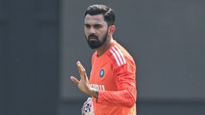 India's KL Rahul attends a practice session (AFP) India's KL Rahul attends a practice session (AFP)