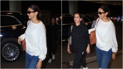 Deepika Padukone gets clicked with mom, Ujjala Padukone, at the Mumbai airport. (HT Photo/Varinder Chawla) Deepika Padukone gets clicked with mom, Ujjala Padukone, at the Mumbai airport. (HT Photo/Varinder Chawla)