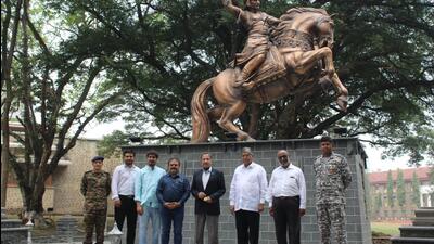 Higher education minister Chandrakant Patil on Friday visited the National Defence Academy (NDA) to review work on Bajirao Peshwa statue. (SOURCED)