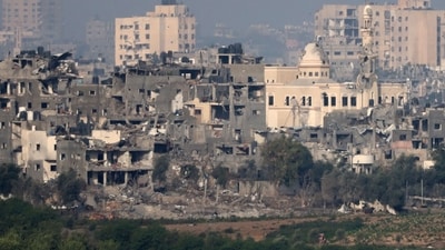 Israel-Hamas War: Damaged buildings in the northern Gaza Strip. (AFP) Israel-Hamas War: Damaged buildings in the northern Gaza Strip. (AFP)